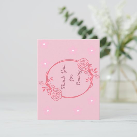 dank u voor uw komst na het feest bedankkaart (Staand voorkant)