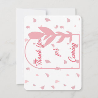 dank u voor uw komst naar feestbloemen bedankkaart