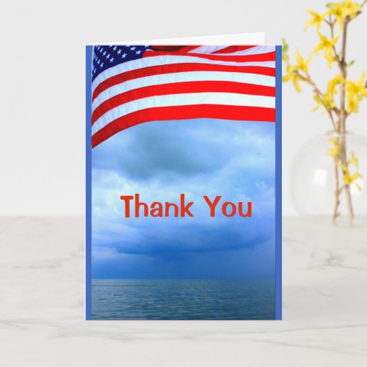 Dank u voor Uw Militaire Dienst dank u Kaart (Gele Bloem)