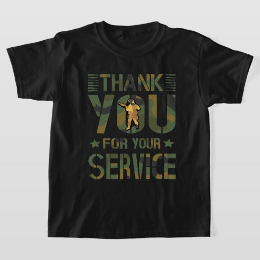 Dank u voor uw militaire dienst soldaat Drawin T-shirt (Laagn)