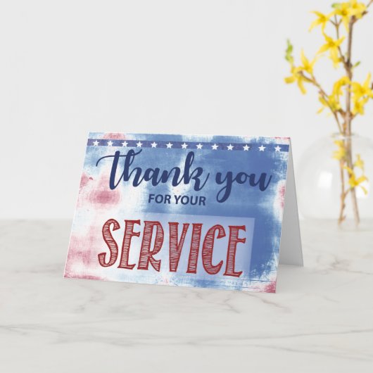 Dank u voor uw militaire dienst waardering kaart (Gele Bloem)