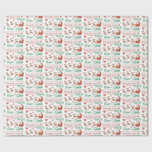 Dank u voor uw mooie kerstpapier cadeaupapier (Vlak)