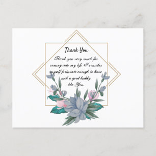 Dank u voor uw ontwerp briefkaart