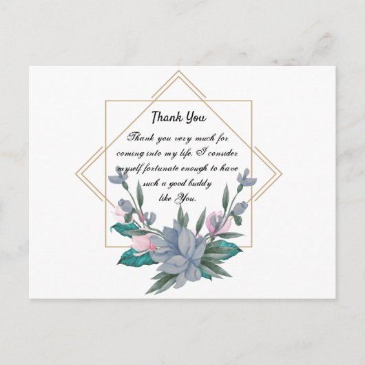 Dank u voor uw ontwerp briefkaart (Voorkant)