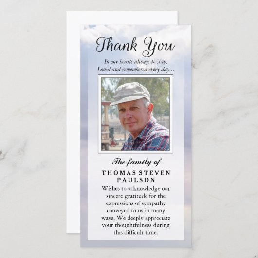 Dank u voor uw persoonlijke fotosympathie - vreedz bedankkaart (Voorkant / Achterkant)