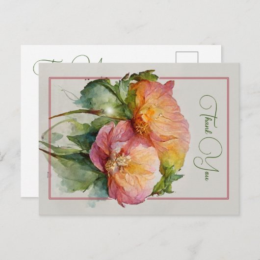 Dank u voor uw persoonlijke kaart (Voorkant / Achterkant)