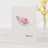 dank u voor uw roos kaart (Gele Bloem)