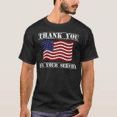 Dank u voor uw service - Amerikaans Shirt met vlag (Voorkant)
