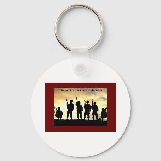 dank u voor uw service sleutelhanger (Voorkant)