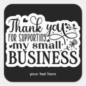 Dank u voor uw steun aan sticker (Voorkant)