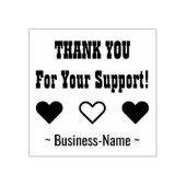 "DANK U VOOR UW STEUN!" Dankbaarheidsstempel Rubberstempel (Afrduk)
