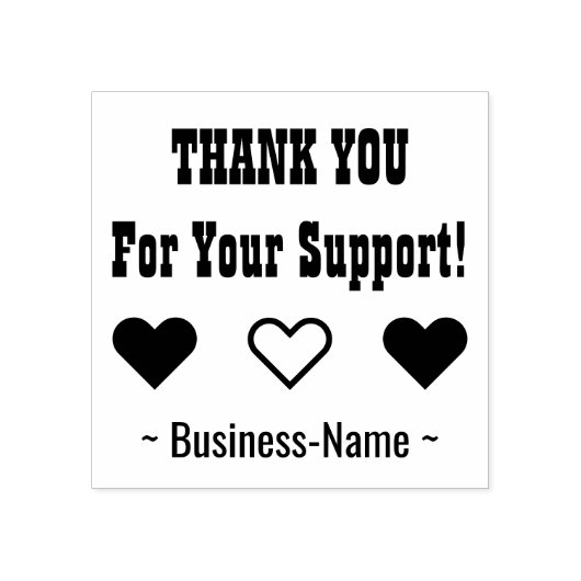 "DANK U VOOR UW STEUN!" Dankbaarheidsstempel Rubberstempel (Afrduk)