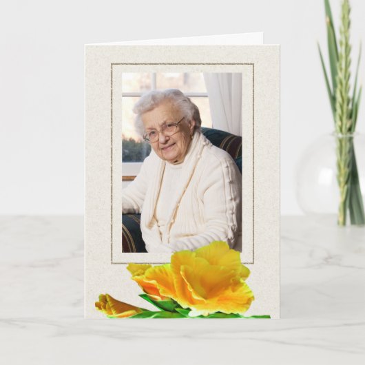 Dank u voor uw sympathie bedankkaart (Voorkant)