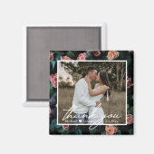 dank u voor uw trouwfoto witje - handschrift magneet (Voorkant / Achterkant)