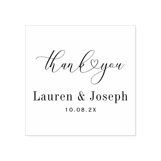 dank u voor uw trouwrubberstempel 	rubberstempel (Afrduk)