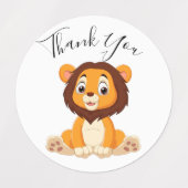 dank u voor uw verjaardagslabel LION Labels (Design 2)