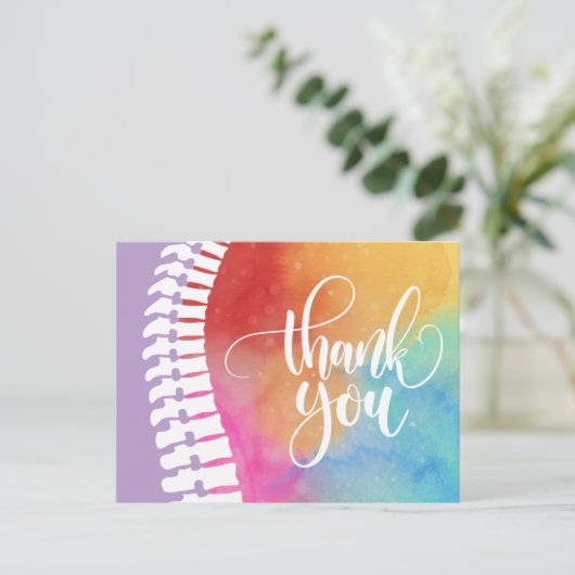 Dank u voor uw verwijzing 1 Chiropraktijk Briefkaart (Staand voorkant)