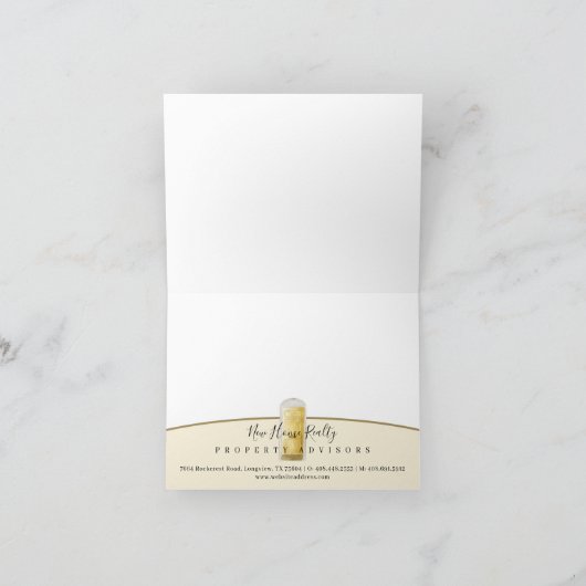 Dank u voor uw verwijzing gele Waterverf deur Bedankkaart (Binnen)