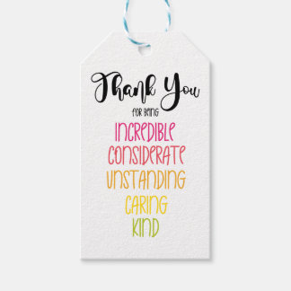 dank u voor uw vriendelijke kaart cadeaulabel
