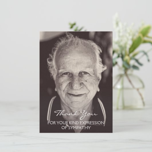 Dank u voor uw vriendelijke uiting van medeleven (Staand voorkant)