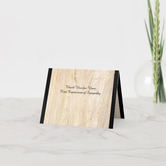 Dank u voor uw vriendelijke uiting van medeleven bedankkaart (Voorkant)