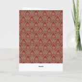 Dank u voor uw zakelijke damask bedankkaart (Achterkant)