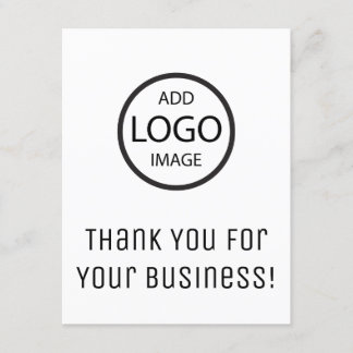 Dank u voor uw zaken | Bedrijfssticker Informatiekaartje