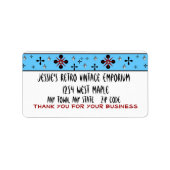 Dank u voor zakelijke retro adresetiketten etiket (Voorkant)