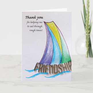 Dank u vriend bedankkaart