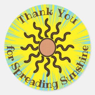 Dank u Vrijwilliger Southwest Sun Waardering Ronde Sticker