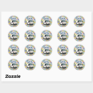 Dank u waardering postarbeiders ronde sticker