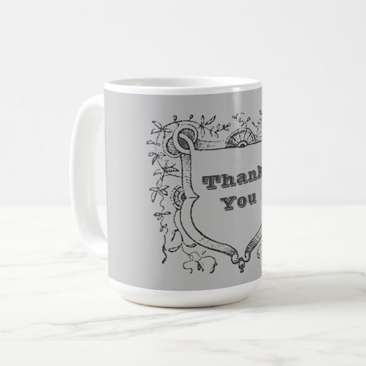 Dank u waardering van het Lijst van de Schildwijn Koffiemok (Voorkant links)