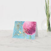 Dank u waterverf Allium floral Bedankkaart (Voorkant)