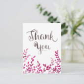 Dank u Waterverf Branches Briefkaart (Staand voorkant)