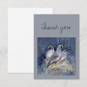 Dank u Waterverf California Quail Bird Natuur Bedankkaart (Voorkant / Achterkant)