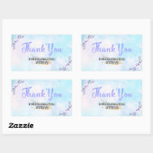 Dank u Waterverf Pastel Rechthoekige Sticker (Vel)