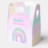 Dank u Waterverf Regenboogdag Baby shower Bedankdoosjes (Geopend)