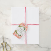 Dank u Waterverf Rozen Vrijgezellenfeest Cadeaulabel (Met Touw)