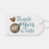 Dank u wel A' Latte Gift Labels Cadeaulabel (Voorkant (Horizontaal))