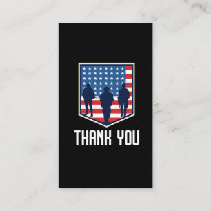 Dank u wel Amerikaanse soldaten Vlag Visitekaartje