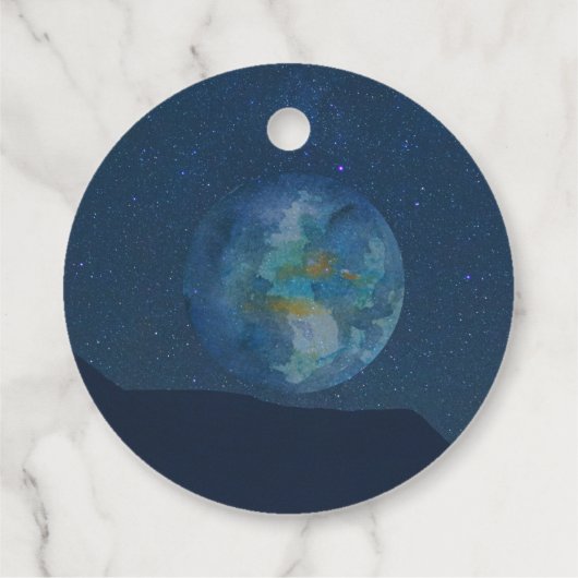 Dank u wel Astronaut Birthday party Outer Space Bedankjes Labels (Achterkant)