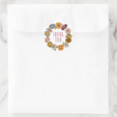 Dank u wel Boho hippy retro  daisies wreate Ronde Sticker (Tas)