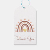 Dank u wel Boho Rainbow Blush Gift Labels Cadeaulabel (Voorkant)