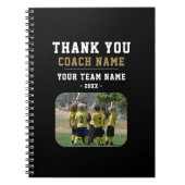 Dank u wel Coach Team Naam Foto Notitieboek (Voorkant)