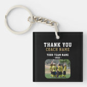 Dank u wel Coach Team Naam Foto Sleutelhanger (Voorkant)