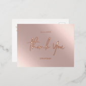 Dank u wel dat u echte Folie Rosegold Briefkaart v (Voorkant / Achterkant)