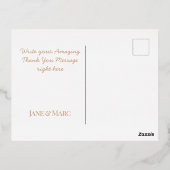 Dank u wel dat u echte Folie Rosegold Briefkaart v (Achterkant)