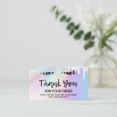 Dank u wel de rendy Holographic instagram Korting Visitekaartje (Staand voorkant)