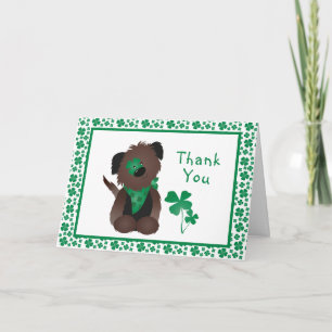 Dank u wel Dog Shamrock Green Kaart