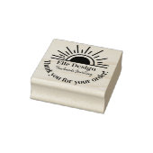 Dank u wel Elegant Custom Logo Feminine Boho Sun Rubberstempel (Stempel)